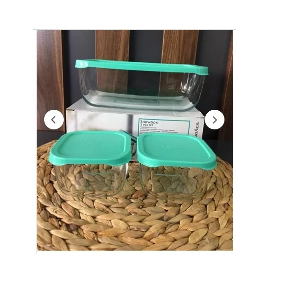 ظرف غذا پاشاباغچه مدل Snowbox کد 96881 بسته سه عددی