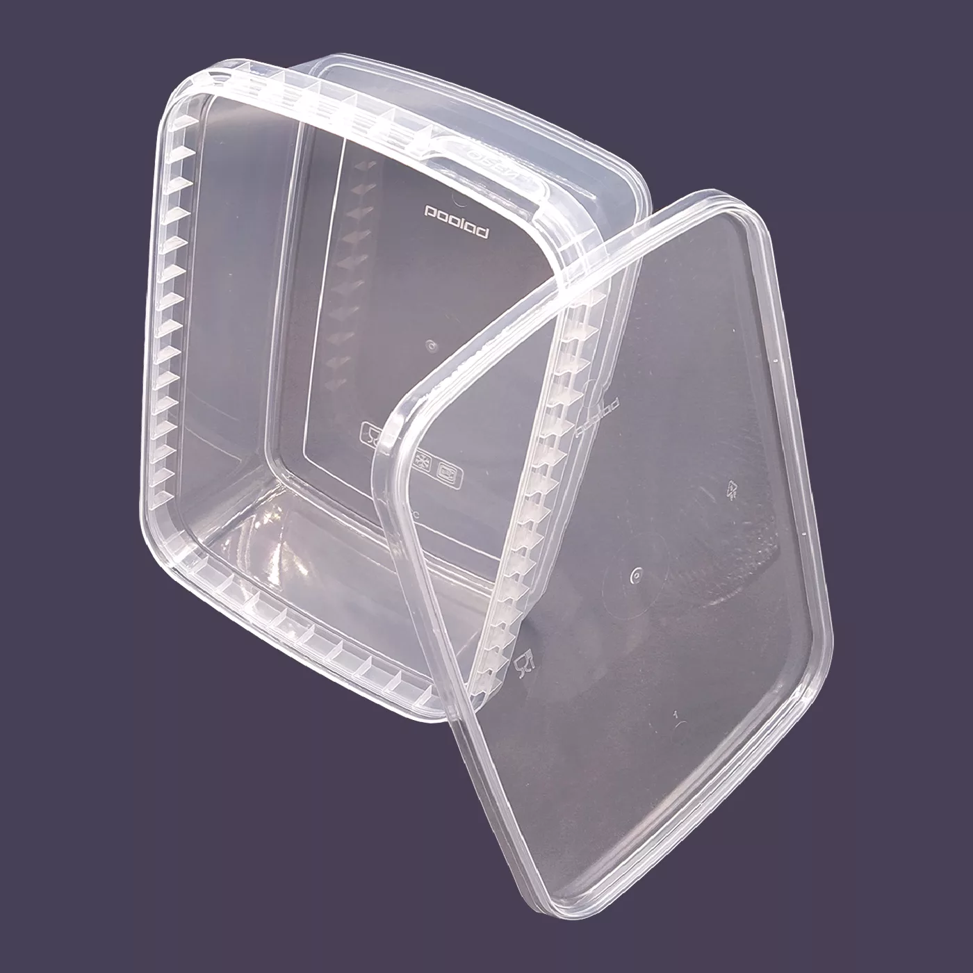 ظرف نگهدارنده پولاد پویش فریزری پولاد مدل بزرگ 1500cc بسته 12 عددی