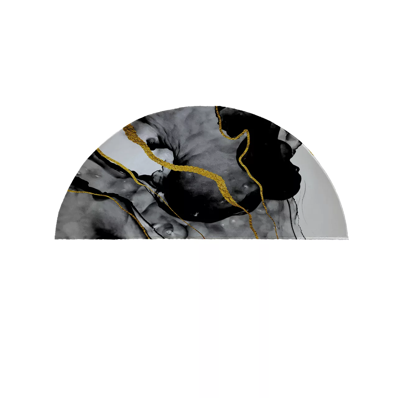 پادری مدل نیم دایره طرح سنگ کد 8631 سایز 90×45 سانتی متر