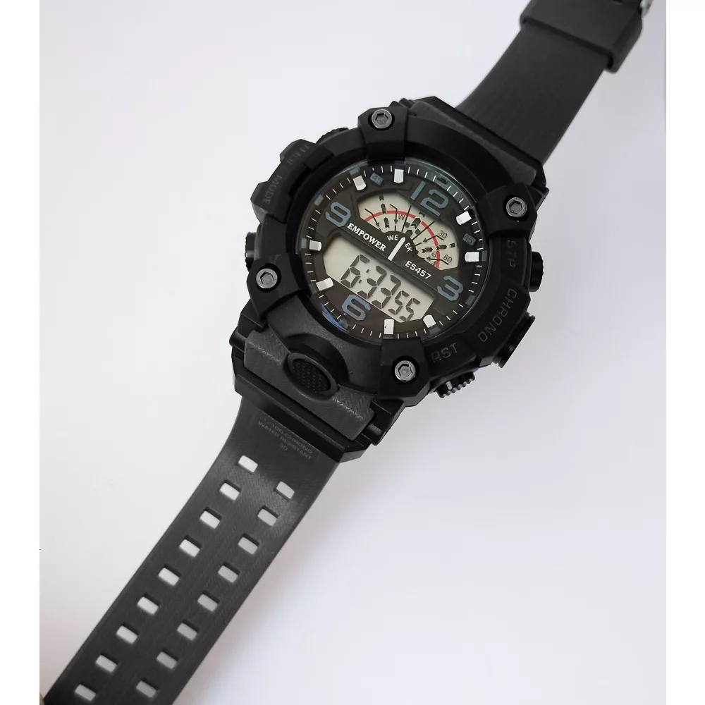 ساعت مچی دیجیتال مردانه امپاور مدل اسپرت ضدآب چراغدار استخری کد 23