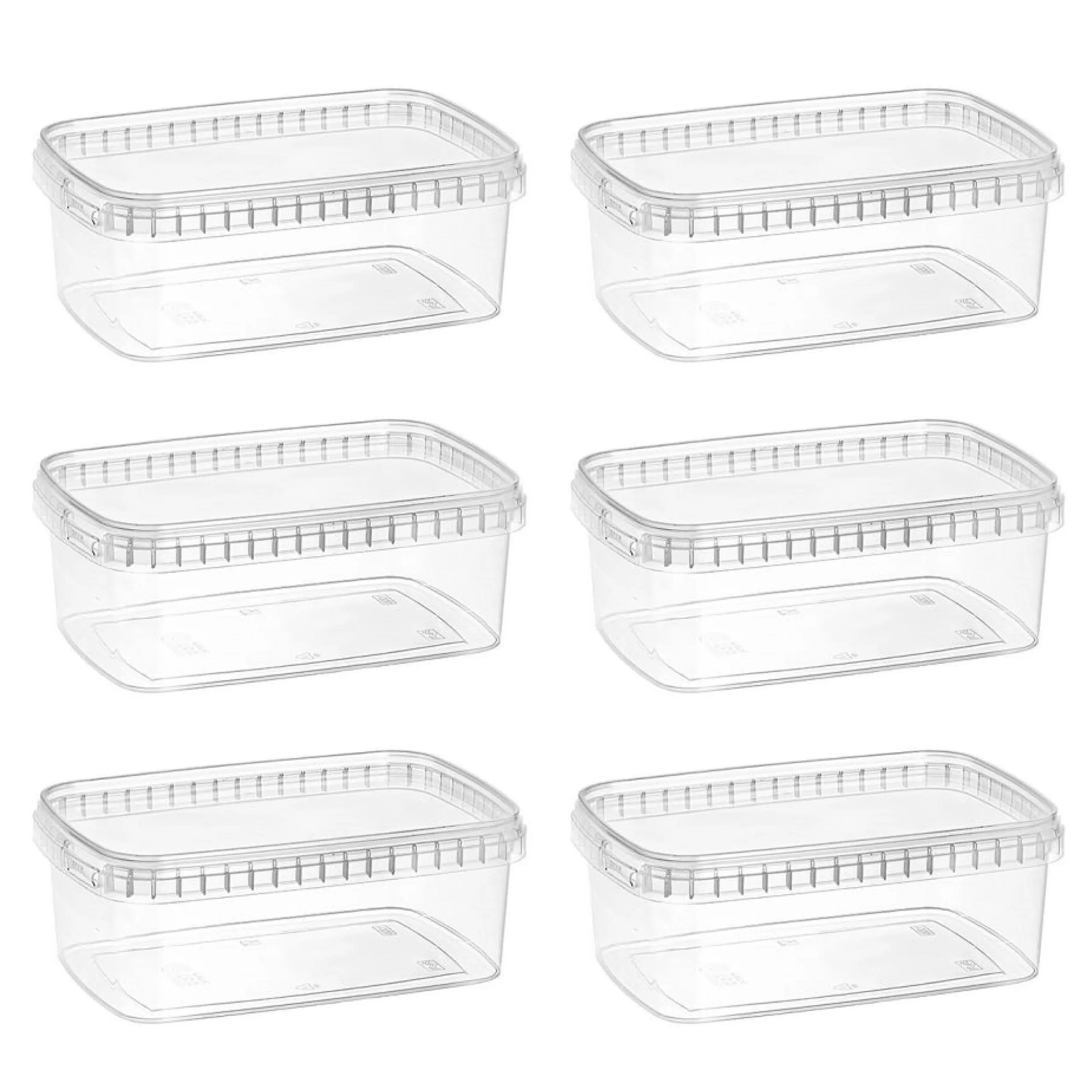 ظرف نگهدارنده طب پلاستیک مدل 1000C بسته 6 عددی