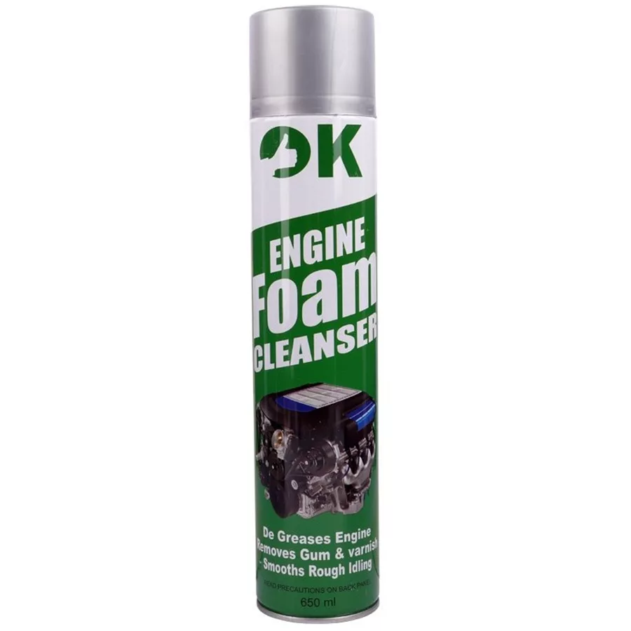 اسپری فوم تمیز کننده موتورخودرو اوکی مدل Foam Cleanser حجم 650 میلی لیتر