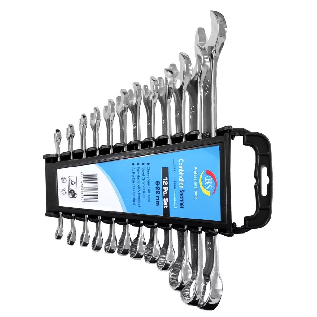 مجموعه 12 عددی آچار یک سر تخت یک سر رینگی بی اس مدل ABS-12