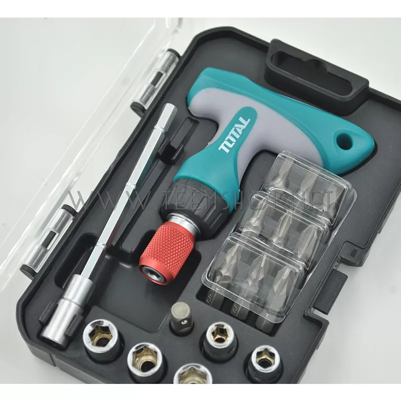 پیچ گوشتی مشتی توتال کد TACSD30186 مجموعه 18 عددی