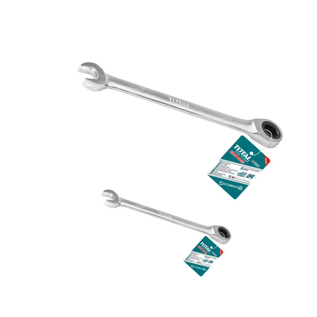 آچار یکسر جغجغه یکسر تخت توتال مدل j1013 مجموعه 2 عددی