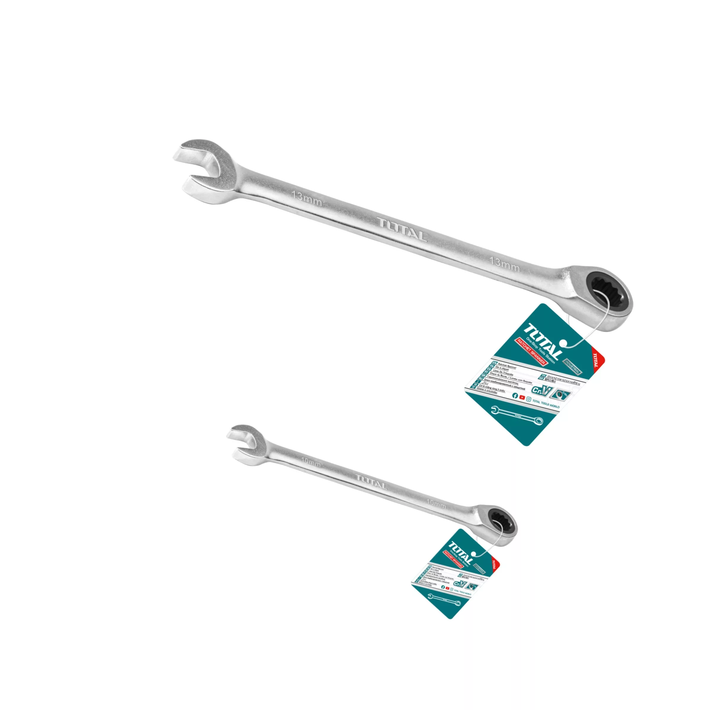 آچار یکسر جغجغه یکسر تخت توتال مدل j1013 مجموعه 2 عددی