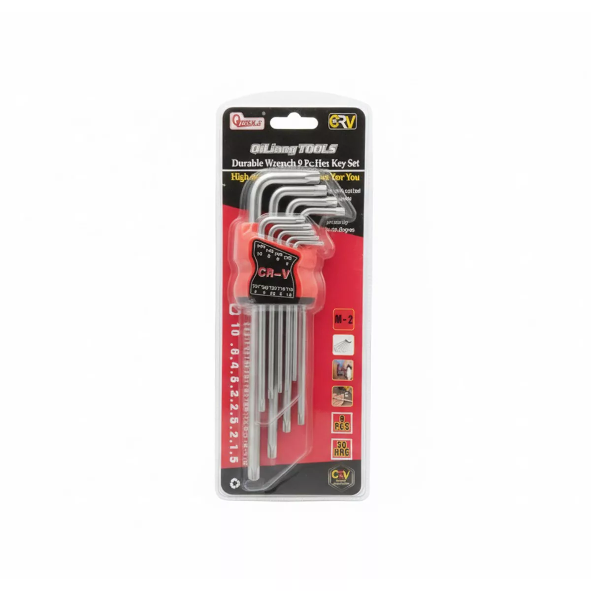 آچار متوسط کیو تولز مدل ستاره ای مجموعه 9 عددی