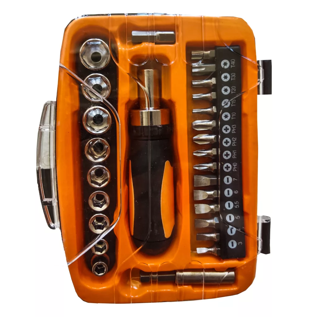 آچار بکس و سری پیچ گوشتی مدل RT- 151 مجموعه 27 عددی