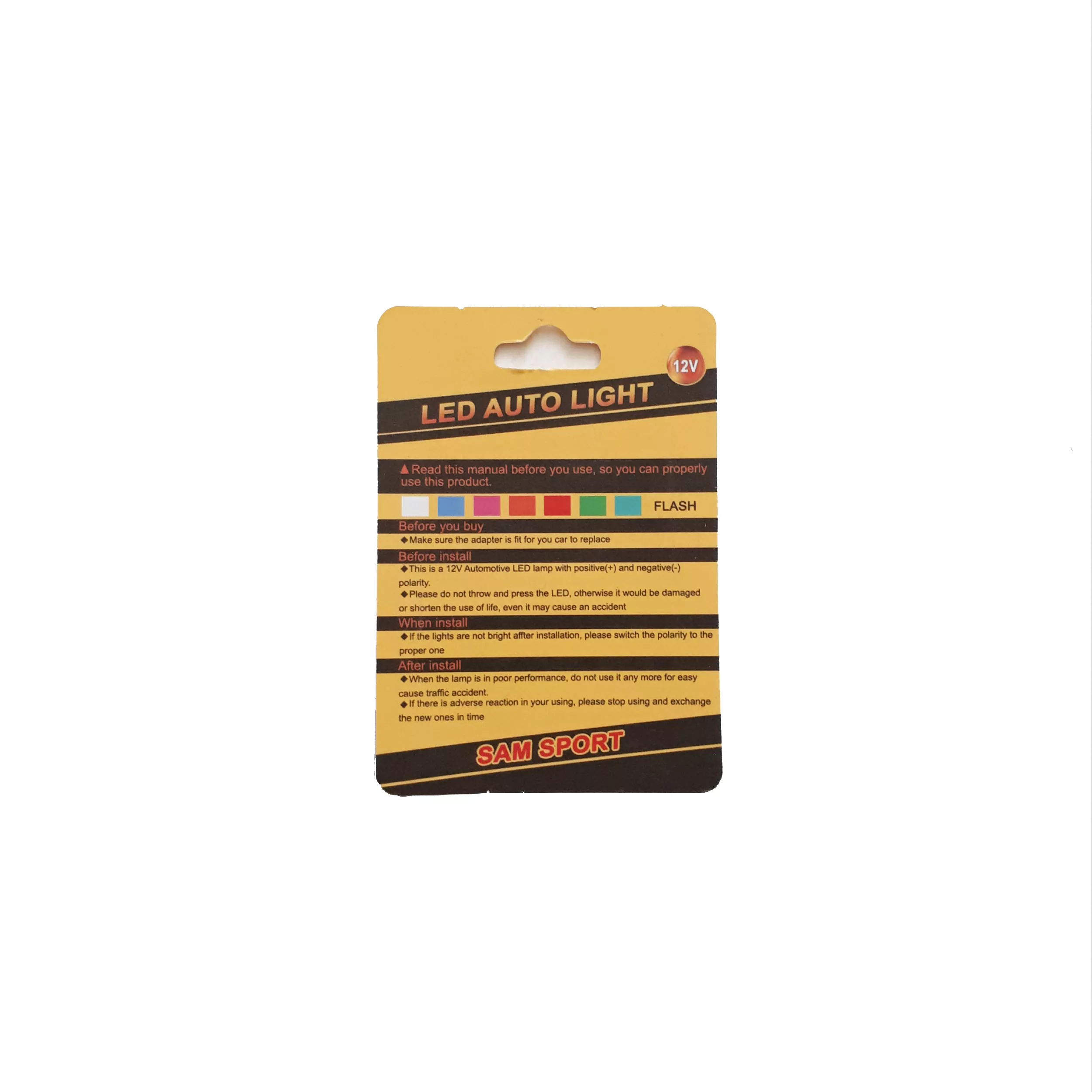 لامپ چراغ کوچک جلو خودرو سام اسپرت مدل smdw24 بسته دو عددی