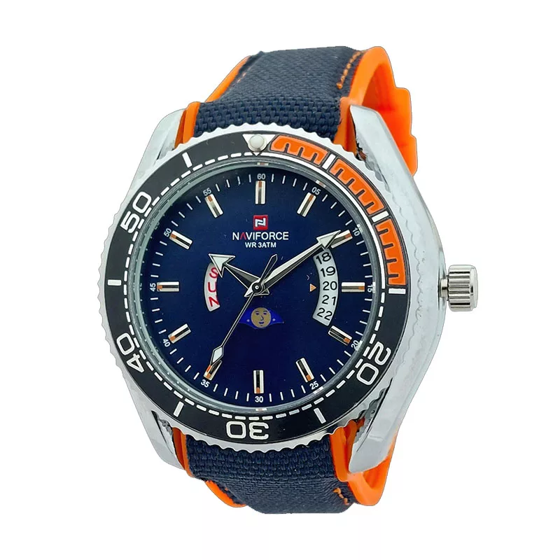 ساعت مچی عقربه‌ای کوارتز مردانه نیوی فورس مدل دو تاریخه کد NF9724-BE.BE.OG