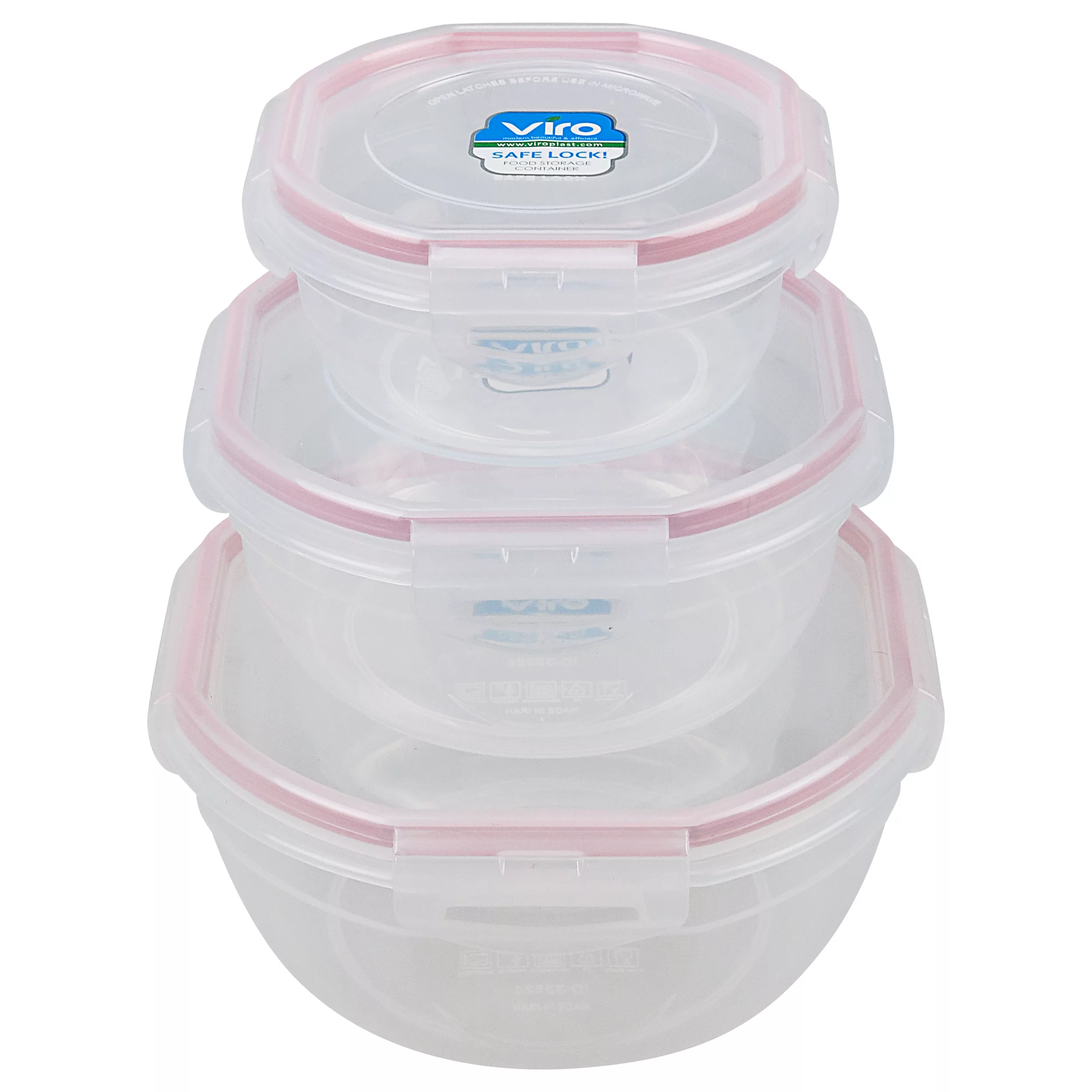 ظرف نگهدارنده ویرو پلاستیک کد 1700 بسته 3 عددی