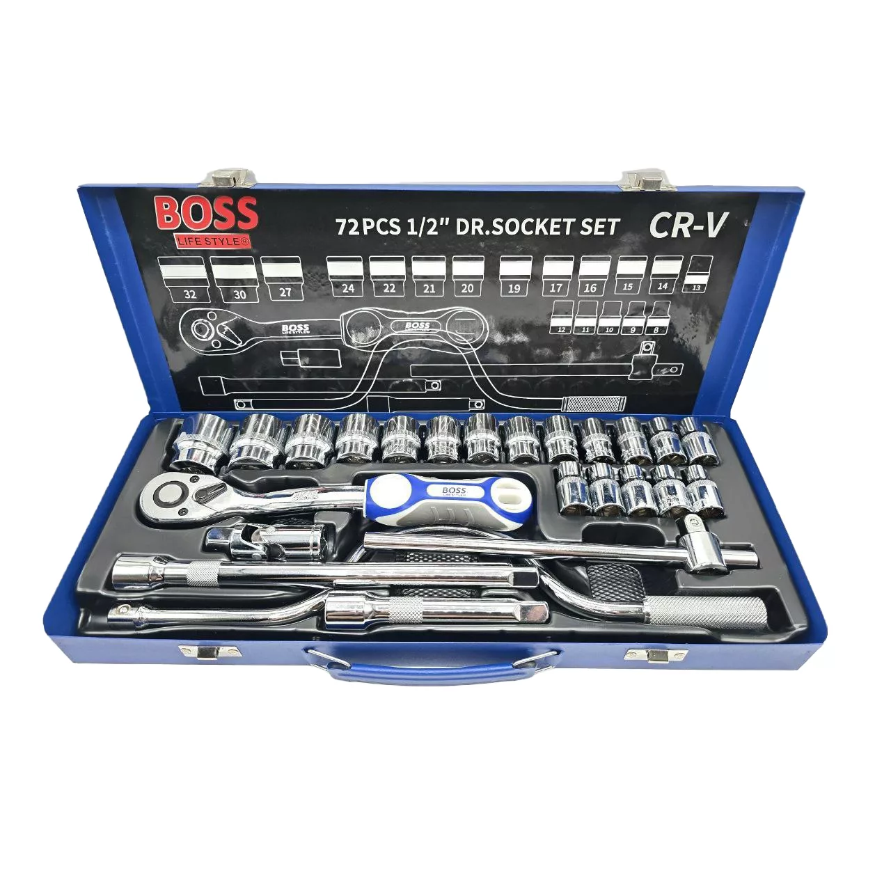 آچار بکس باس مدل BS-24pcsP مجموعه 24 عددی