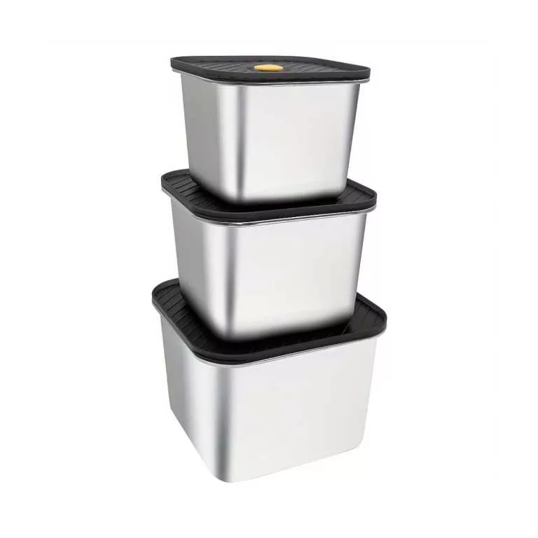 ظرف نگهدارنده مدل استیل مجموعه 3 عددی