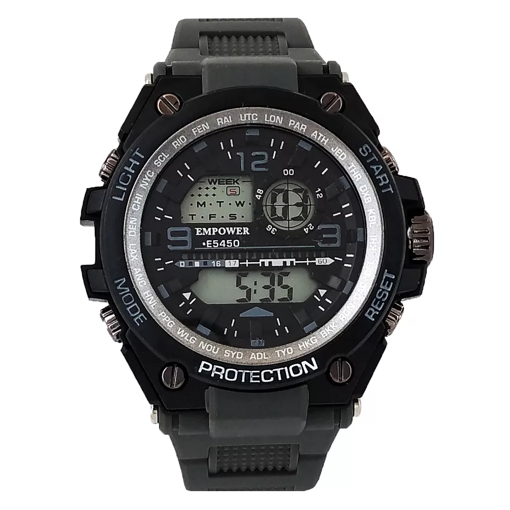 ساعت مچی دیجیتال مردانه امپاور مدل اسپرت ضدآب استخری چراغدار ورزشی کد 4601SPORT