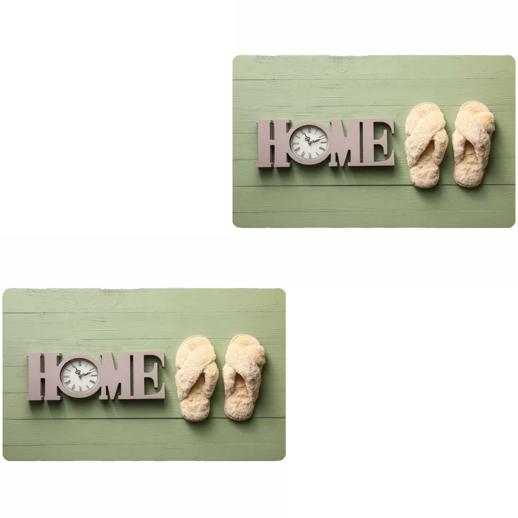 پادری مدل Home رویه مخمل طرح ترک کد D.312 سایز 75×45 سانتی متر مجموعه دو عددی