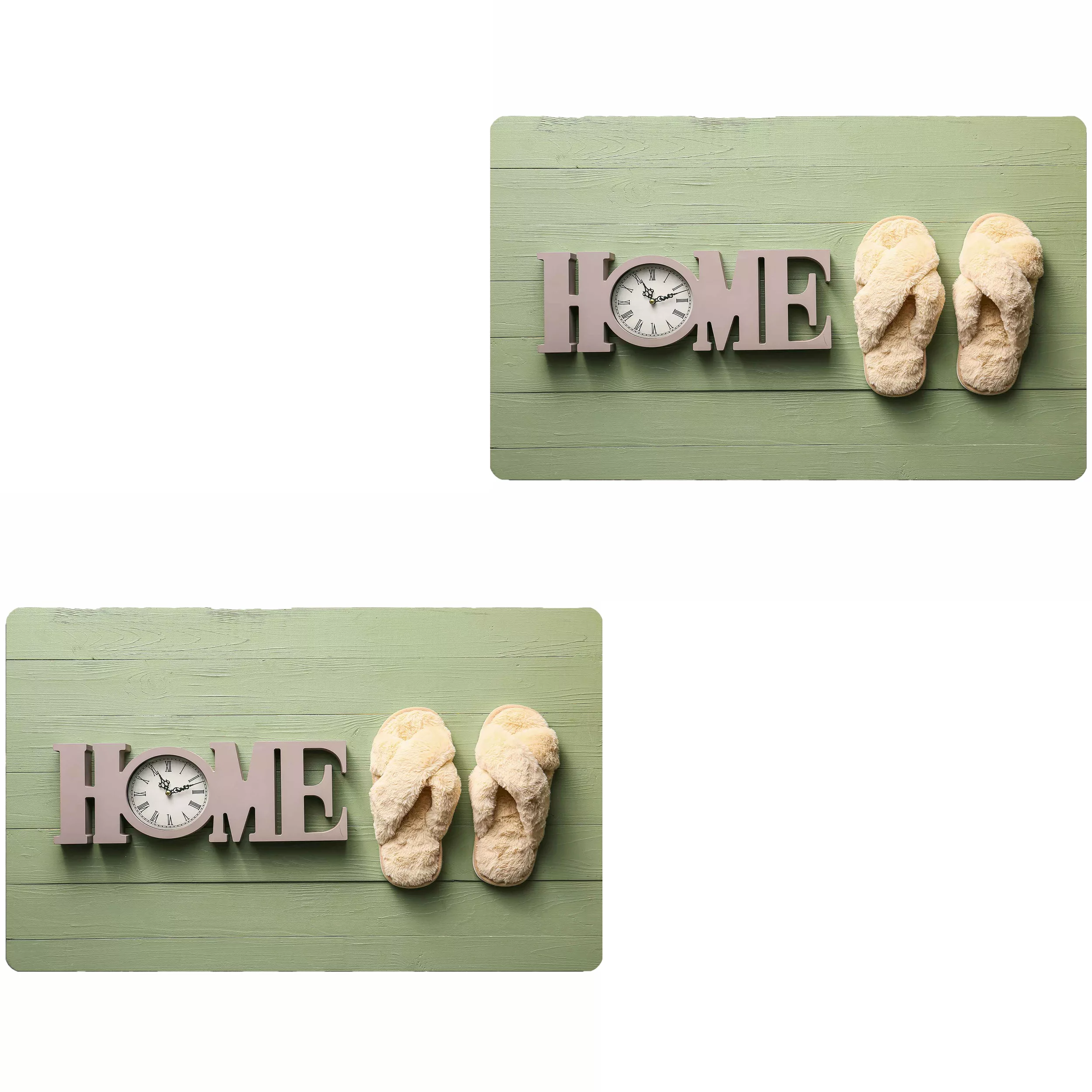 پادری مدل Home رویه مخمل طرح ترک کد D.312 سایز 75x45 سانتی متر مجموعه دو عددی