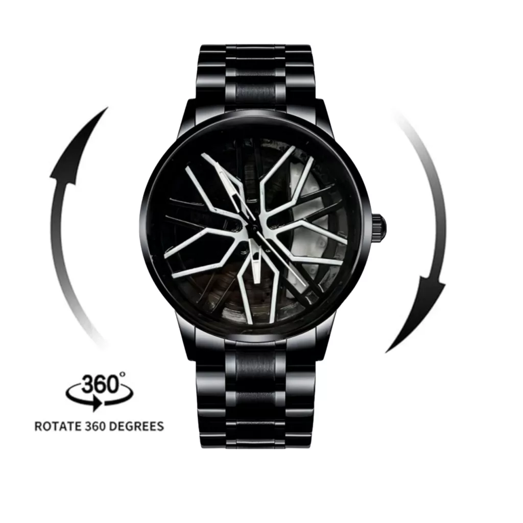 ساعت مچی عقربه‌ای مردانه کوارتز مدل بند فلزی صفحه چرخان کد 3.3