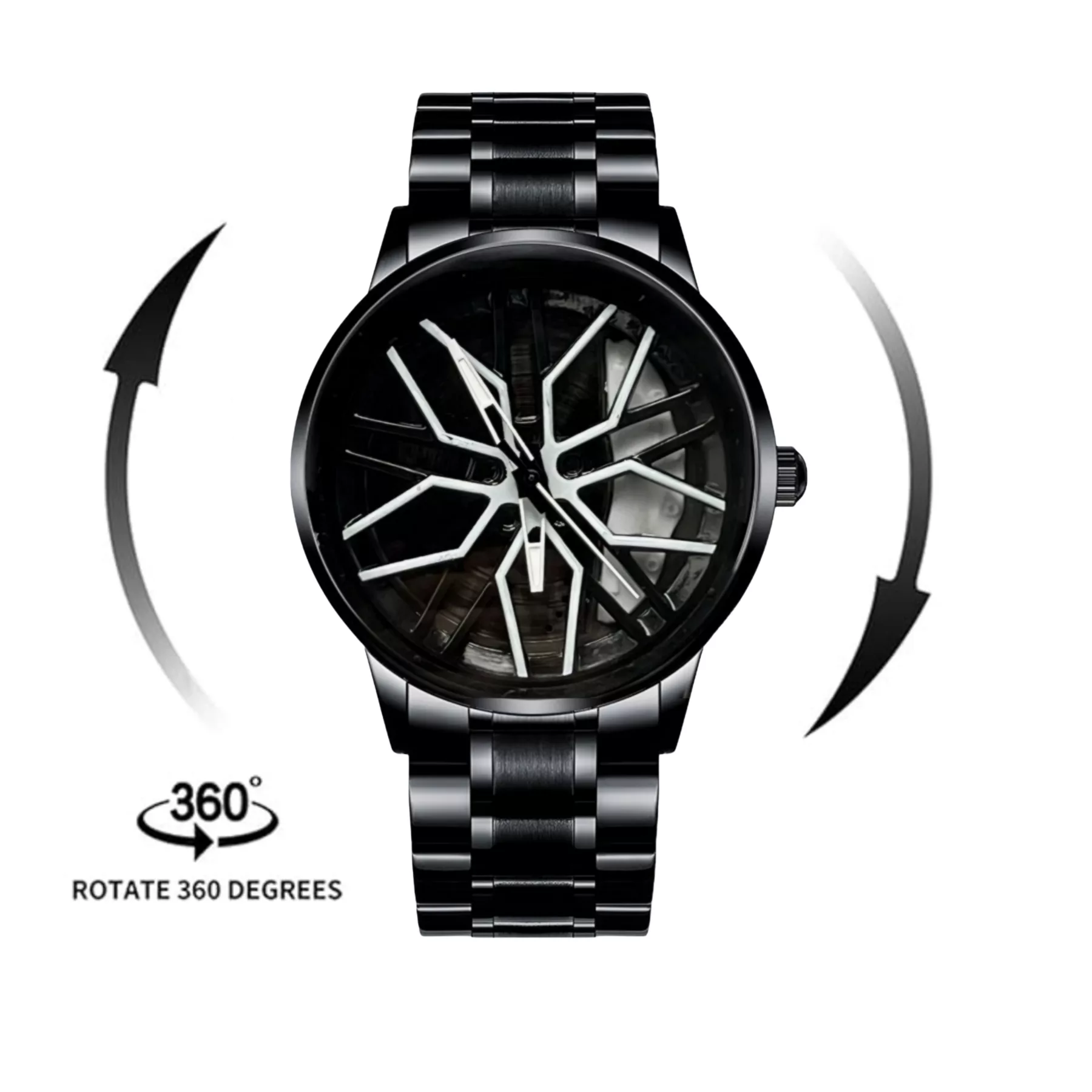 ساعت مچی عقربه‌ای مردانه کوارتز مدل بند فلزی صفحه چرخان کد 3.3