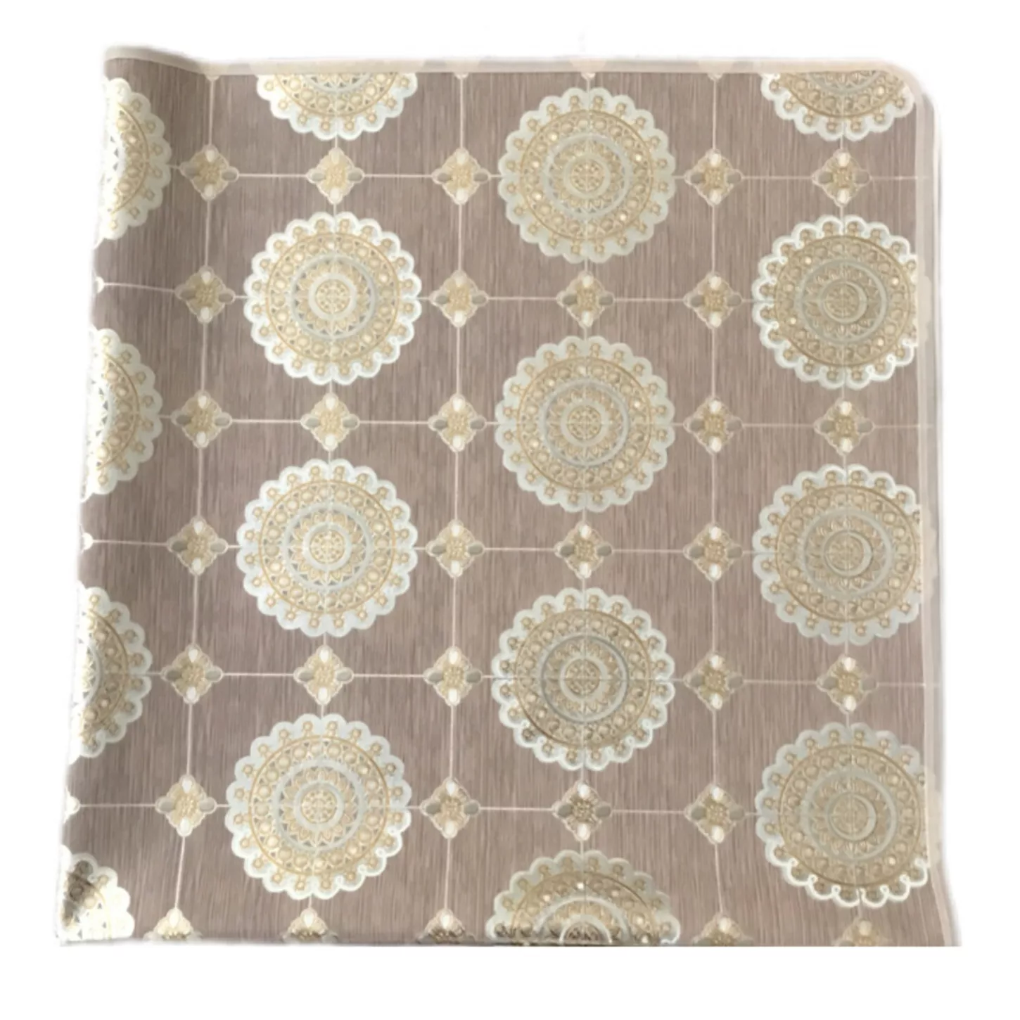 سفره 4 نفره مدل لوتوس طرح پشت نخی سایز 100×100 سانتی متر کد 04