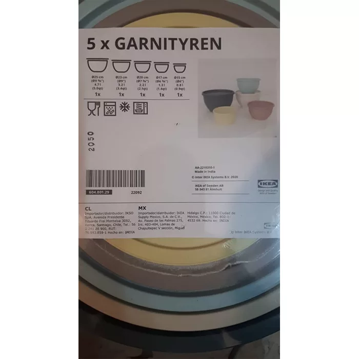 ظرف نگهدارنده ایکیا مدل 801 مجموعه 5 عددی