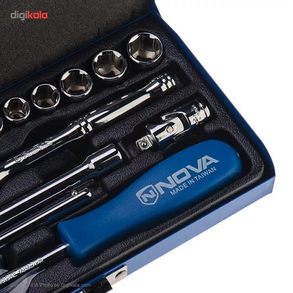 مجموعه آچار بکس نووا مدل NTS 7003 ست 17 عددی شش گوشه