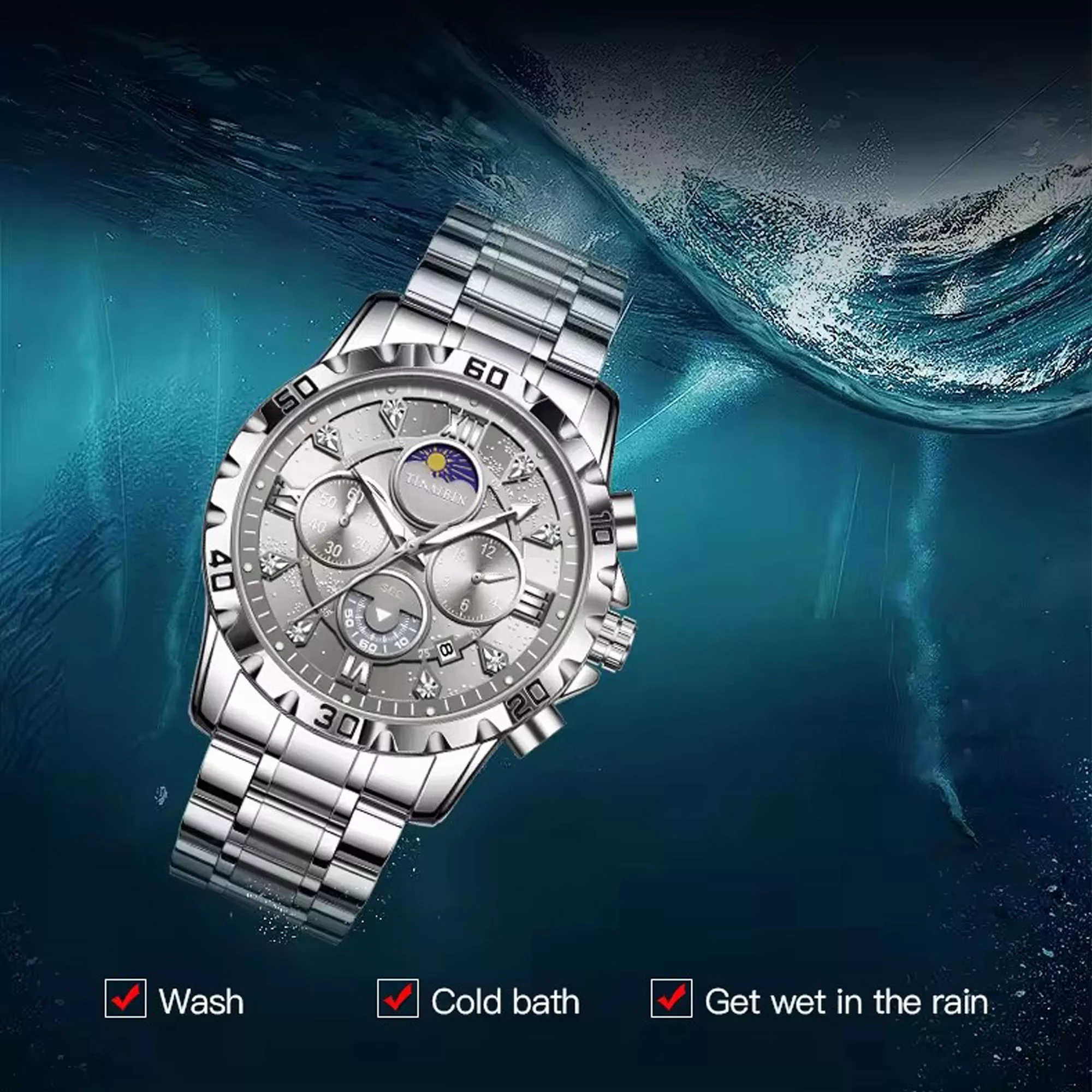 ساعت مچی عقربه‌ای مردانه کوارتز تینا آی بین مدل TB6626 SI02 S