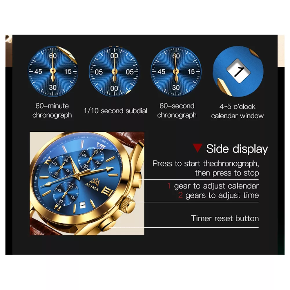 ساعت مچی عقربه‌ای کوارتز مردانه آلیما مدل 3562C