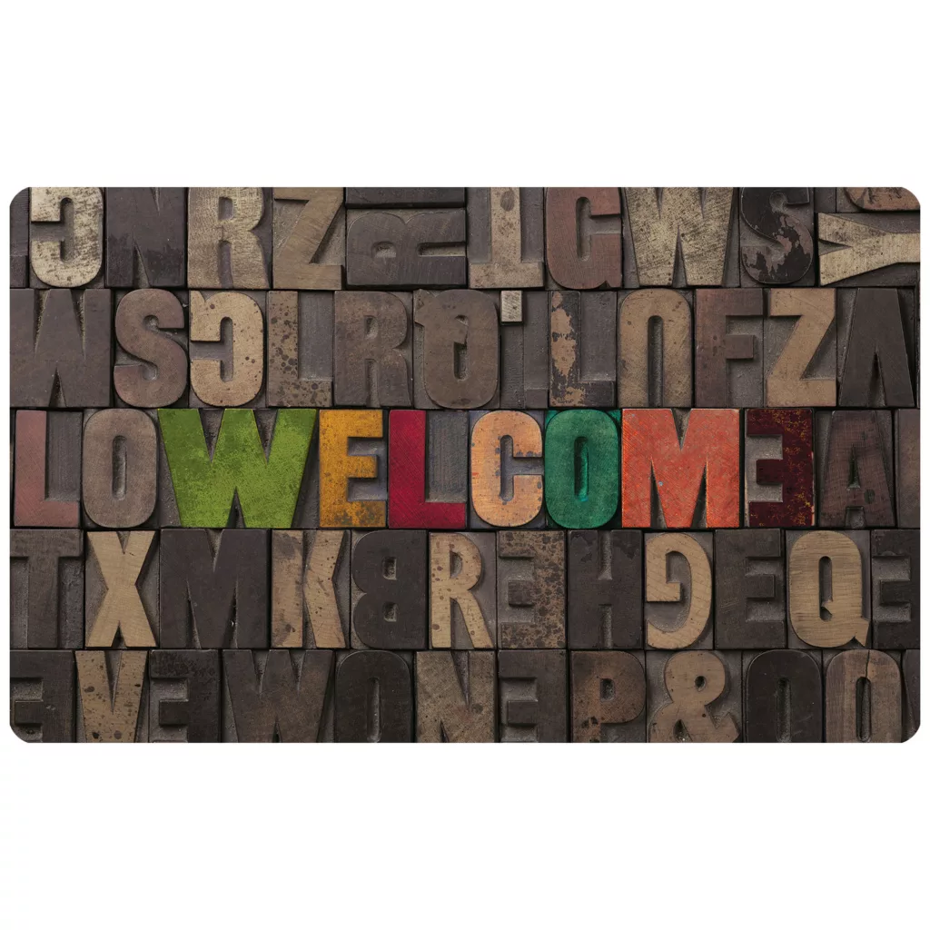 پادری مدل سه لایه طرح Welcome کد 1303 سایز 75×45 سانتی متر