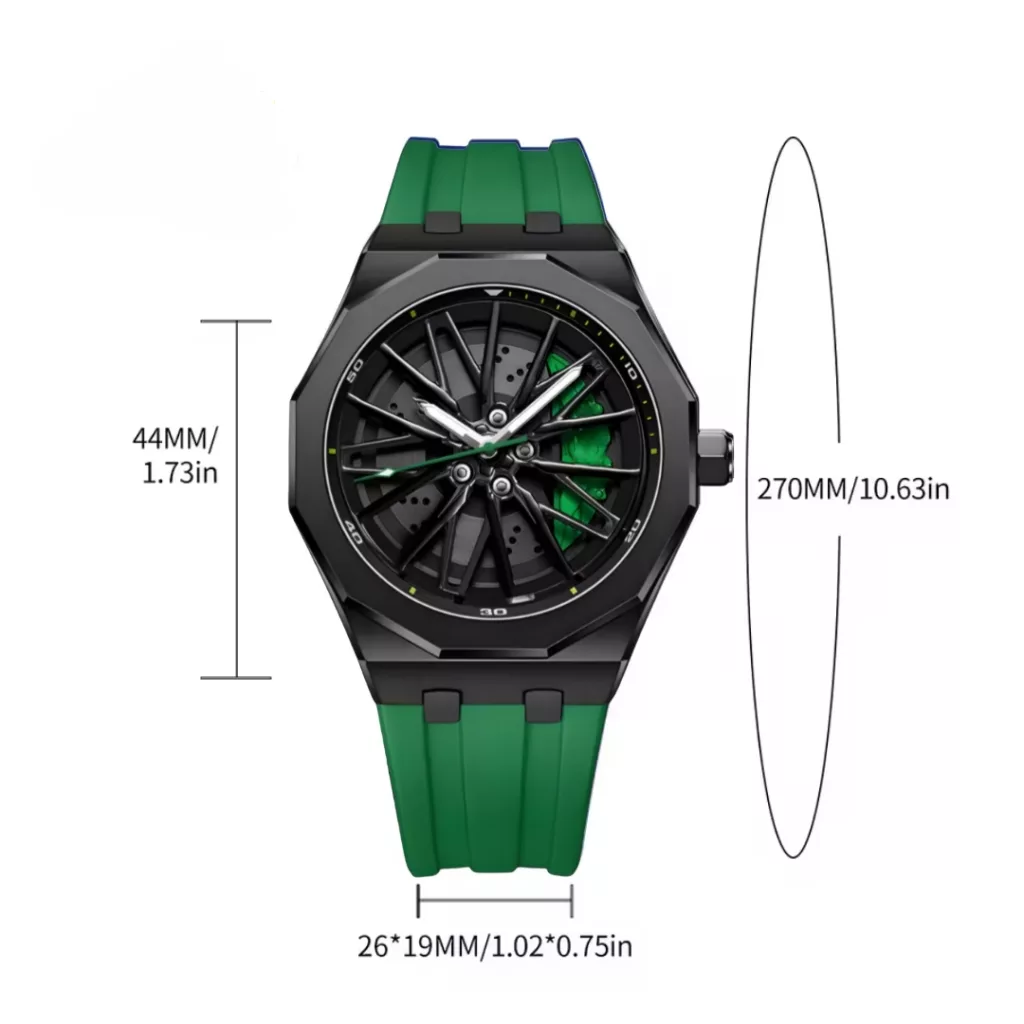 ساعت مچی عقربه‌ای کوارتز مردانه مدل اسپرت صفحه رینگ چرخان بند پیو کد ۳