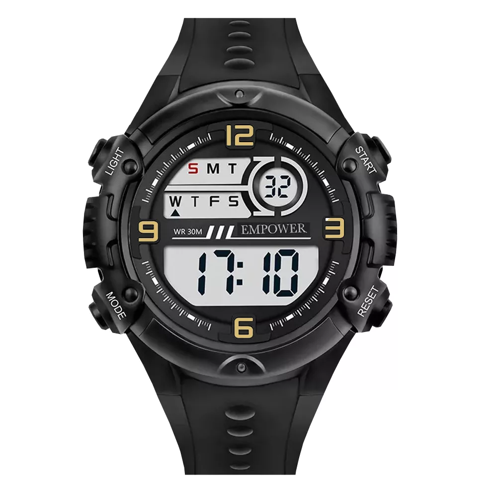 ساعت مچی دیجیتال مردانه امپاور مدل ضدآب چراغدار کرنومتردار کد 58EMP
