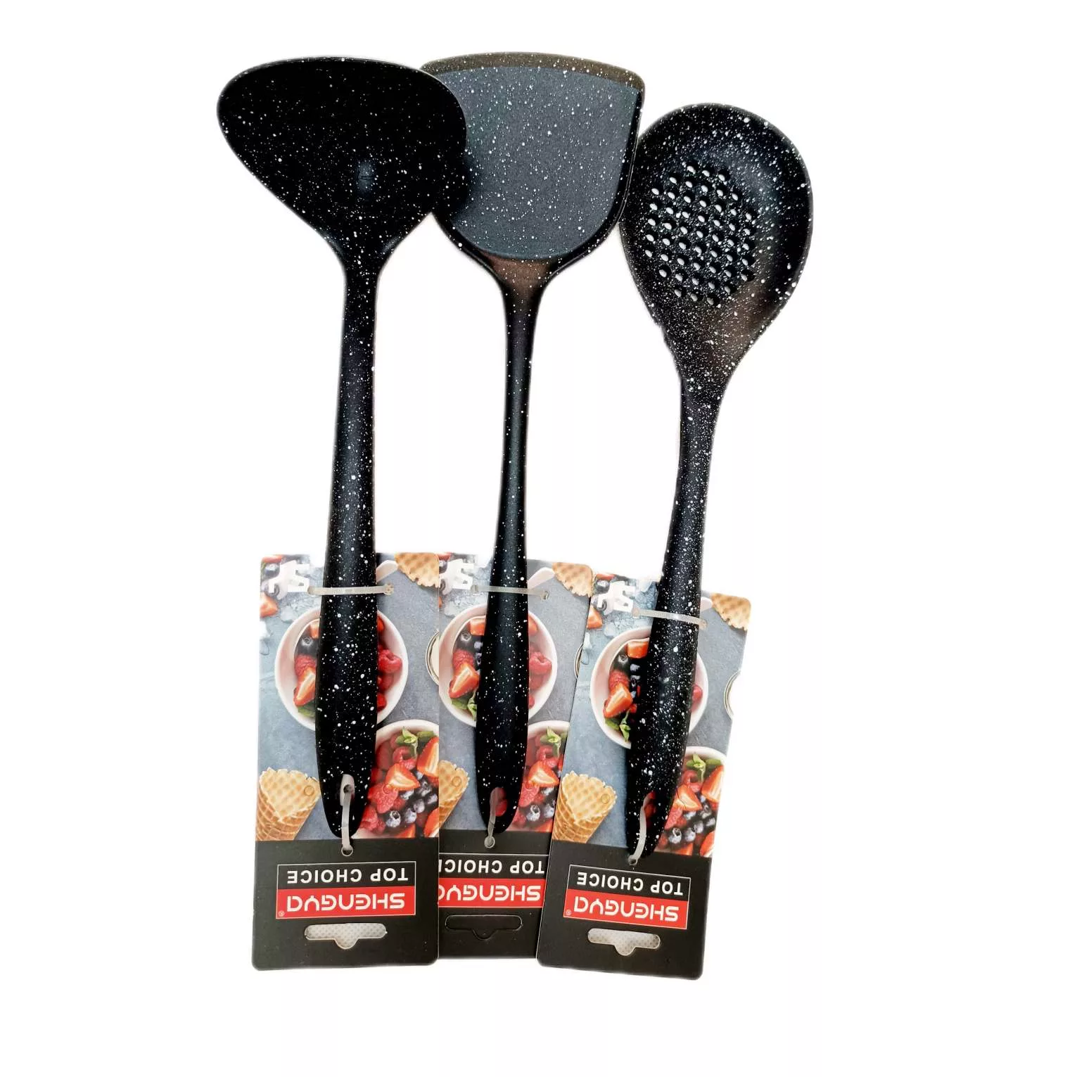 سرویس کفگیر و ملاقه 3 پارچه شنگیا مدل سیلیکونی کد 003