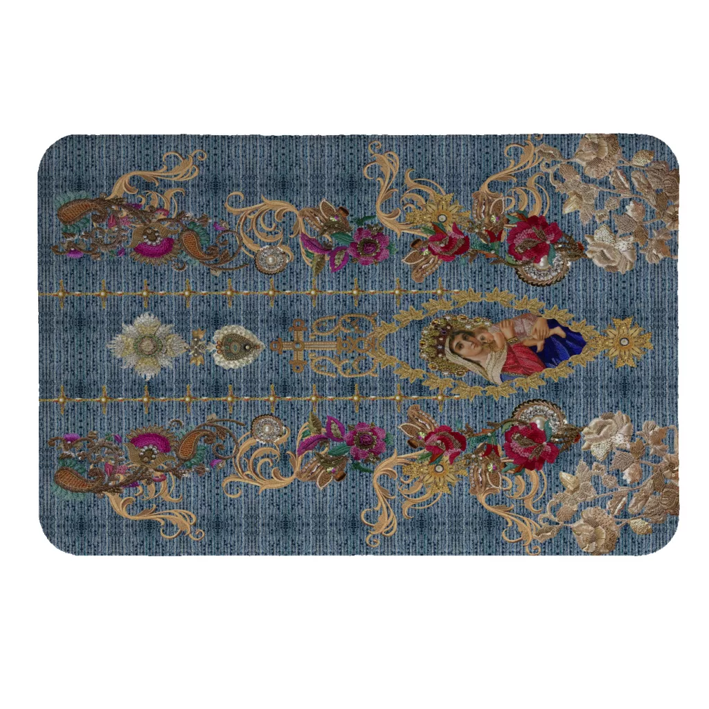 پادری طرح گل کد 5231 سایز 110× 80 سانتی متر