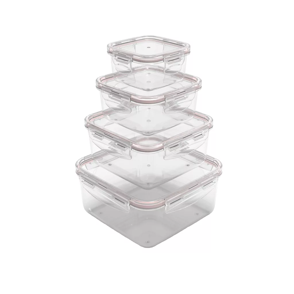 ظرف نگهدارنده ویرو پلاستیک مدل ایزی لاک کد 108 بسته 4 عددی