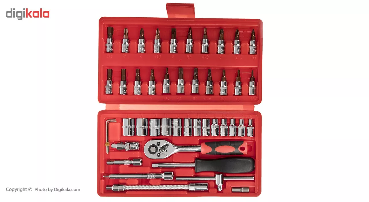 مجموعه 46 عددی آچار و سری بکس و پیچ گوشتی ساتاگود مدل G-10027