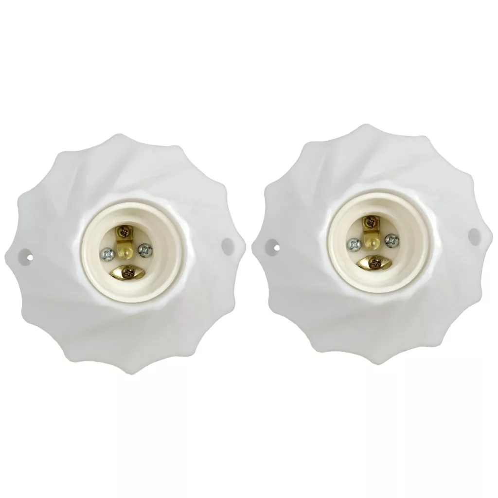 سرپیچ لامپ مدل 611 پایه E27 کد HB بسته 2 عددی