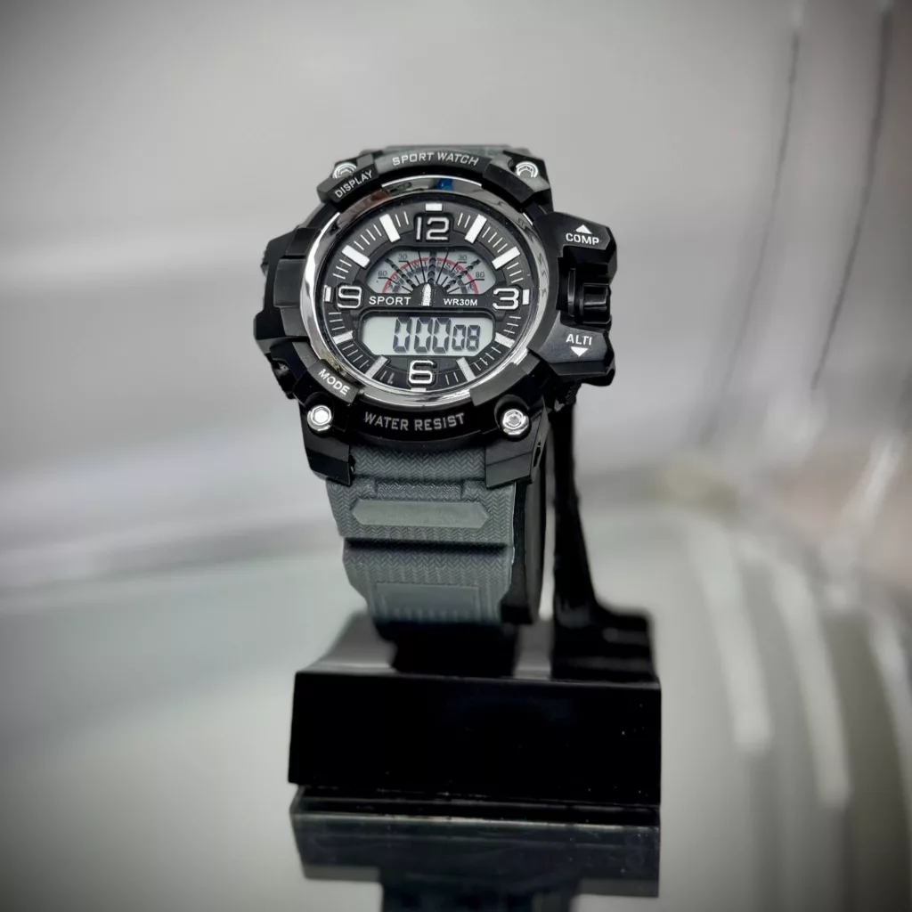 ساعت مچی دیجیتال مردانه مدل اسپرت تک زمانه کرنوگراف بند پیو کد S1