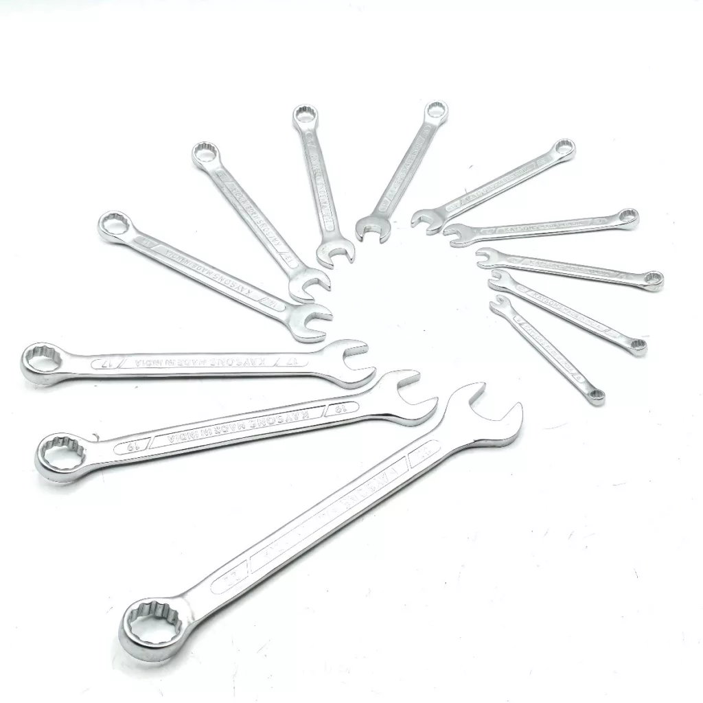 آچار یکسر تخت و یکسر رینگی کیسون مدل 6MM-22MM-12PCS مجموعه 12 عددی