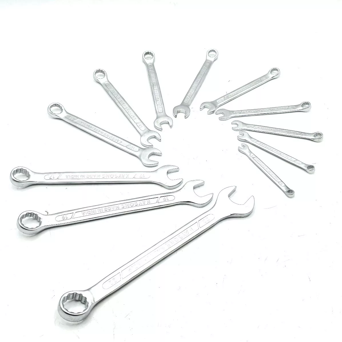 آچار یکسر تخت و یکسر رینگی کیسون مدل 6MM-22MM-12PCS مجموعه 12 عددی