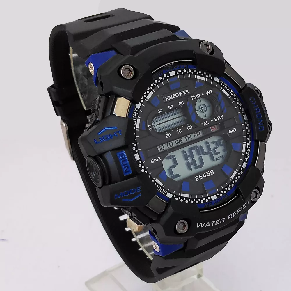 ساعت مچی دیجیتال مردانه امپاور مدل اسپرت ضدآب استخری چراغدار ورزشی SPORT کد687