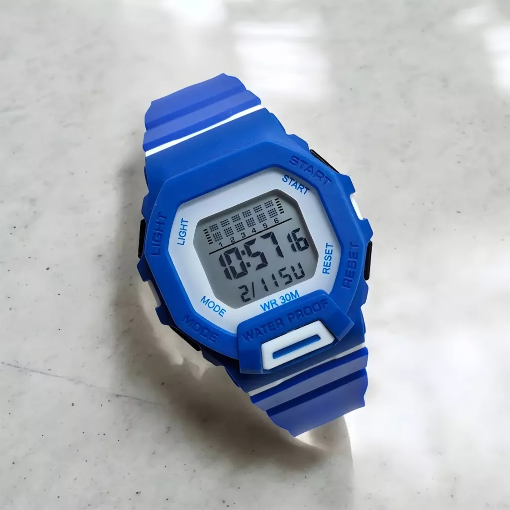 ساعت مچی دیجیتال مدل تک زمانه بند پیو کرنومتر دار کد b