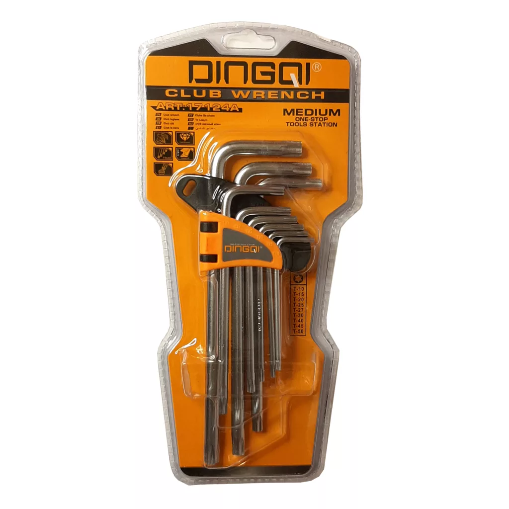 آچار آلن ستاره ای دینگشی مدل 17124 مجموعه 9 عددی