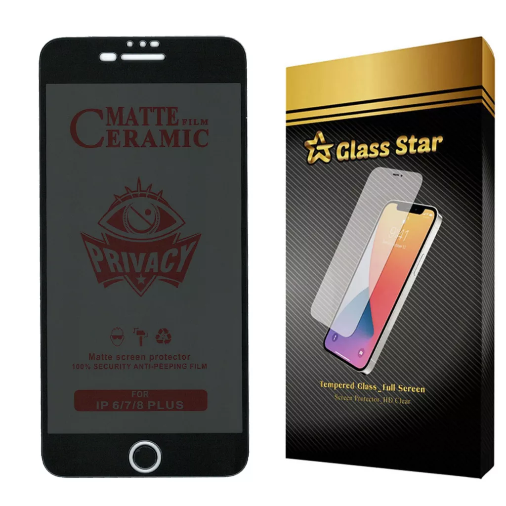 محافظ صفحه نمایش سرامیکی حریم شخصی گلس استار مدل PRCGA مناسب برای گوشی موبایل اپل iPhone 7 Plus