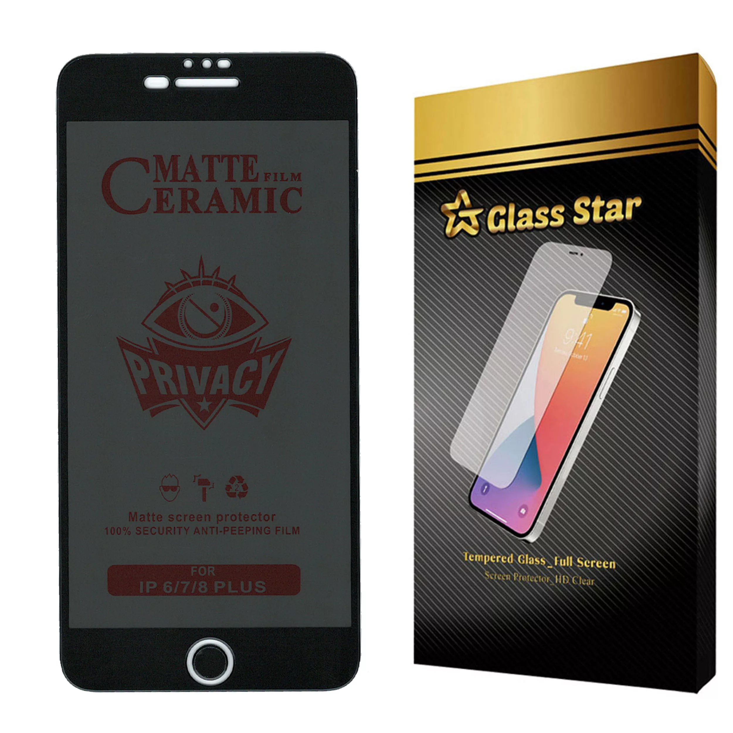 محافظ صفحه نمایش سرامیکی حریم شخصی گلس استار مدل PRCGA مناسب برای گوشی موبایل اپل iPhone 7 Plus محافظ صفحه نمایش سرامیکی حریم شخصی گلس استار مدل PRCGA مناسب برای گوشی موبایل اپل iPhone 7 Plus