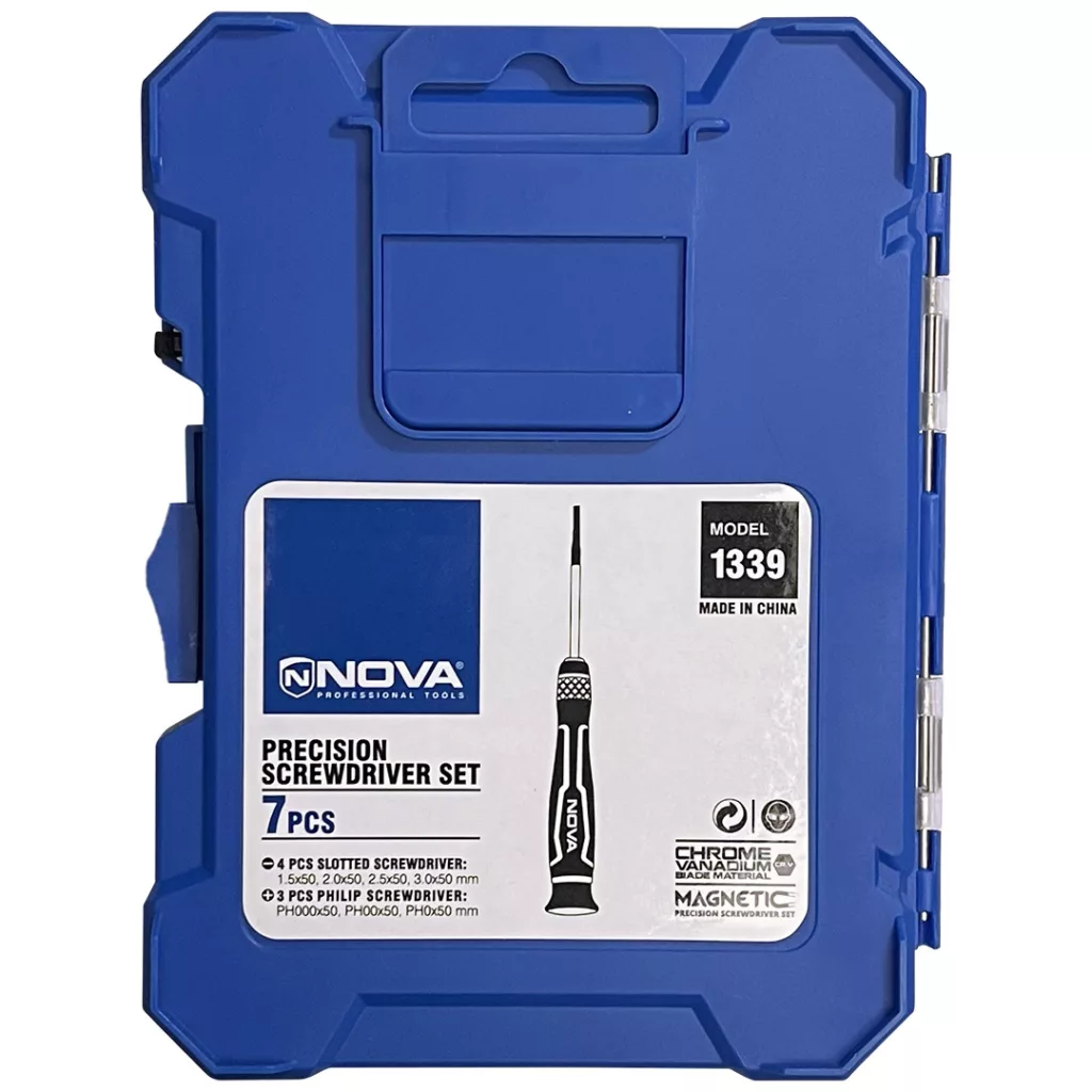 پیچ گوشتی نووا مدل ساعتی کد 1339 مجموعه 7 عددی