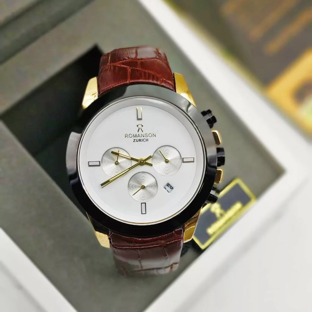 ساعت مچی عقربه‌ای مردانه رومانسون مدل سه موتور فعال کرنوگراف کد 105