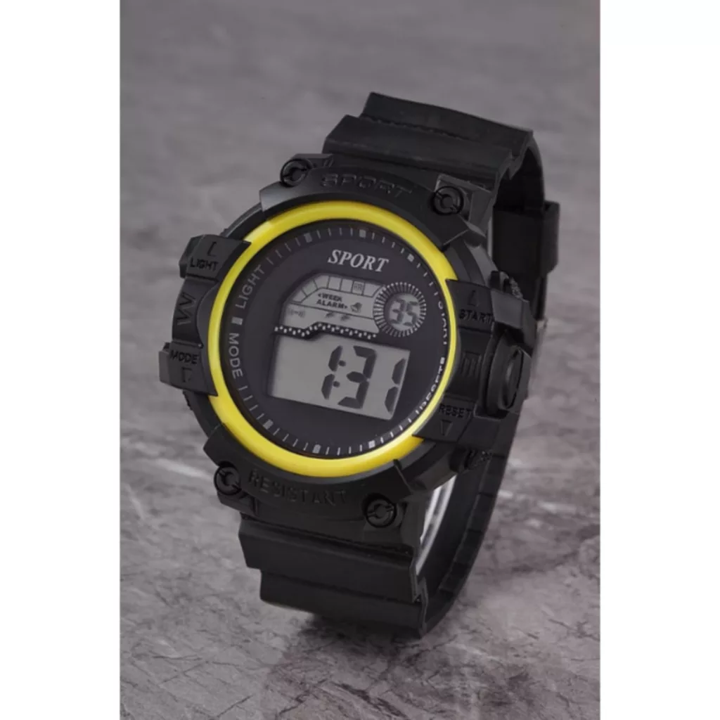 ساعت مچی دیجیتال مدل تک زمانه بند پیو کرنومتر دار کد a1