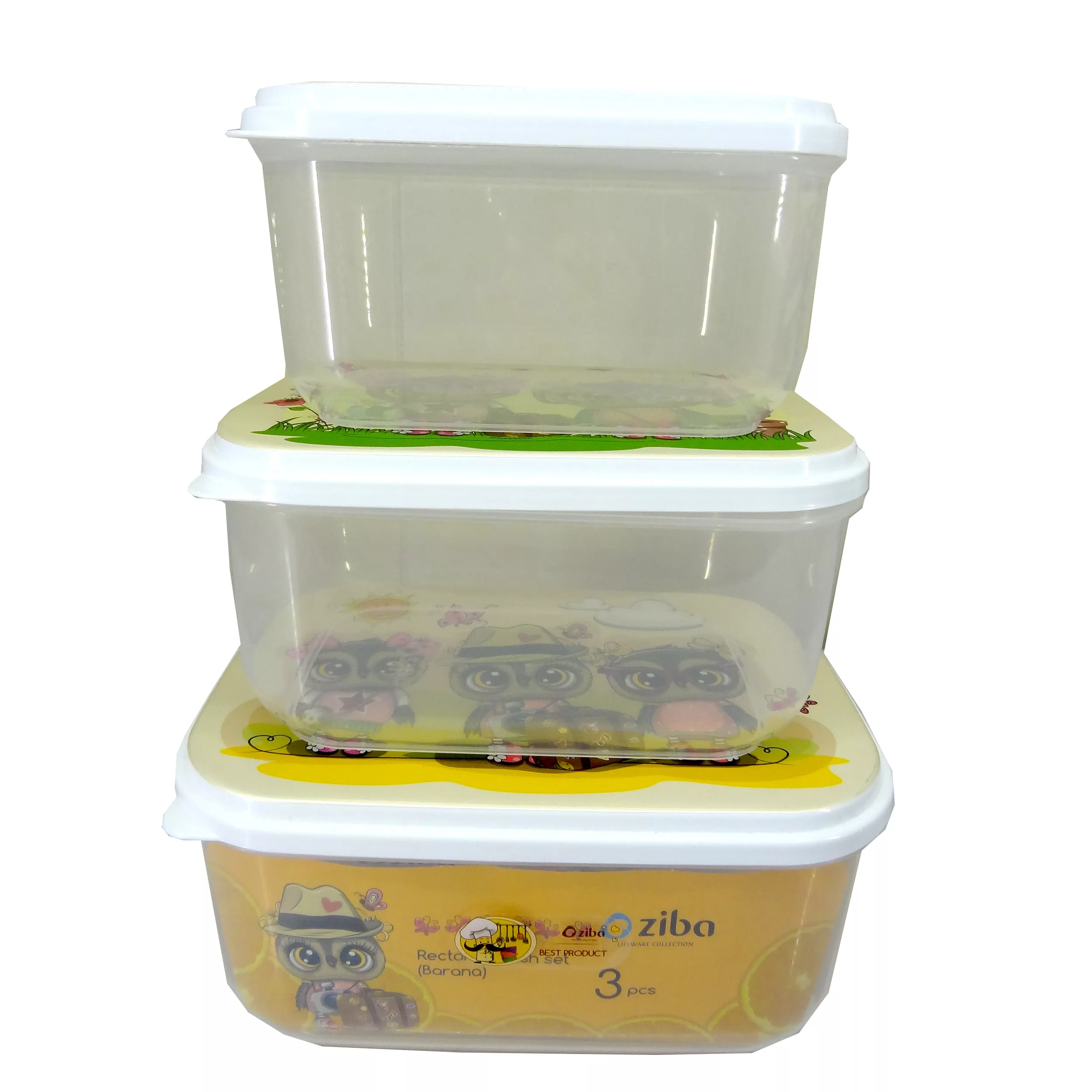 ظرف نگهدارنده میوه زیبا سازان مدل R06 مجموعه 3 عددی