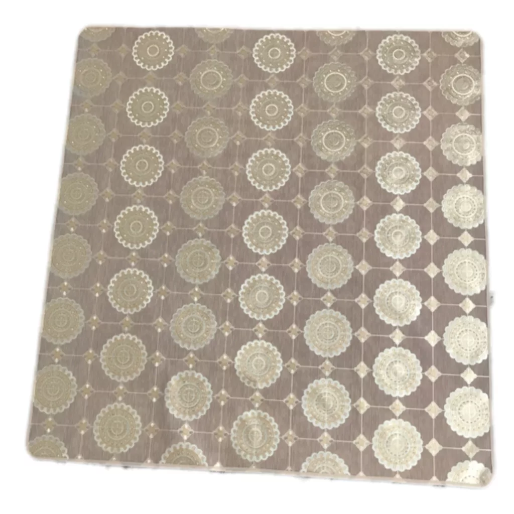 سفره 4 نفره مدل لوتوس طرح پشت نخی سایز 100×100 سانتی متر کد 04