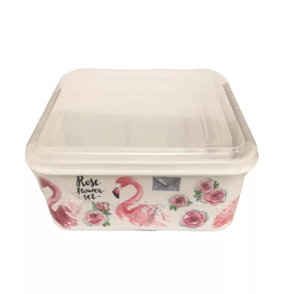 ظرف نگهدارنده طرح فلامینگو مدل VT 218 مجموعه 4 عددی