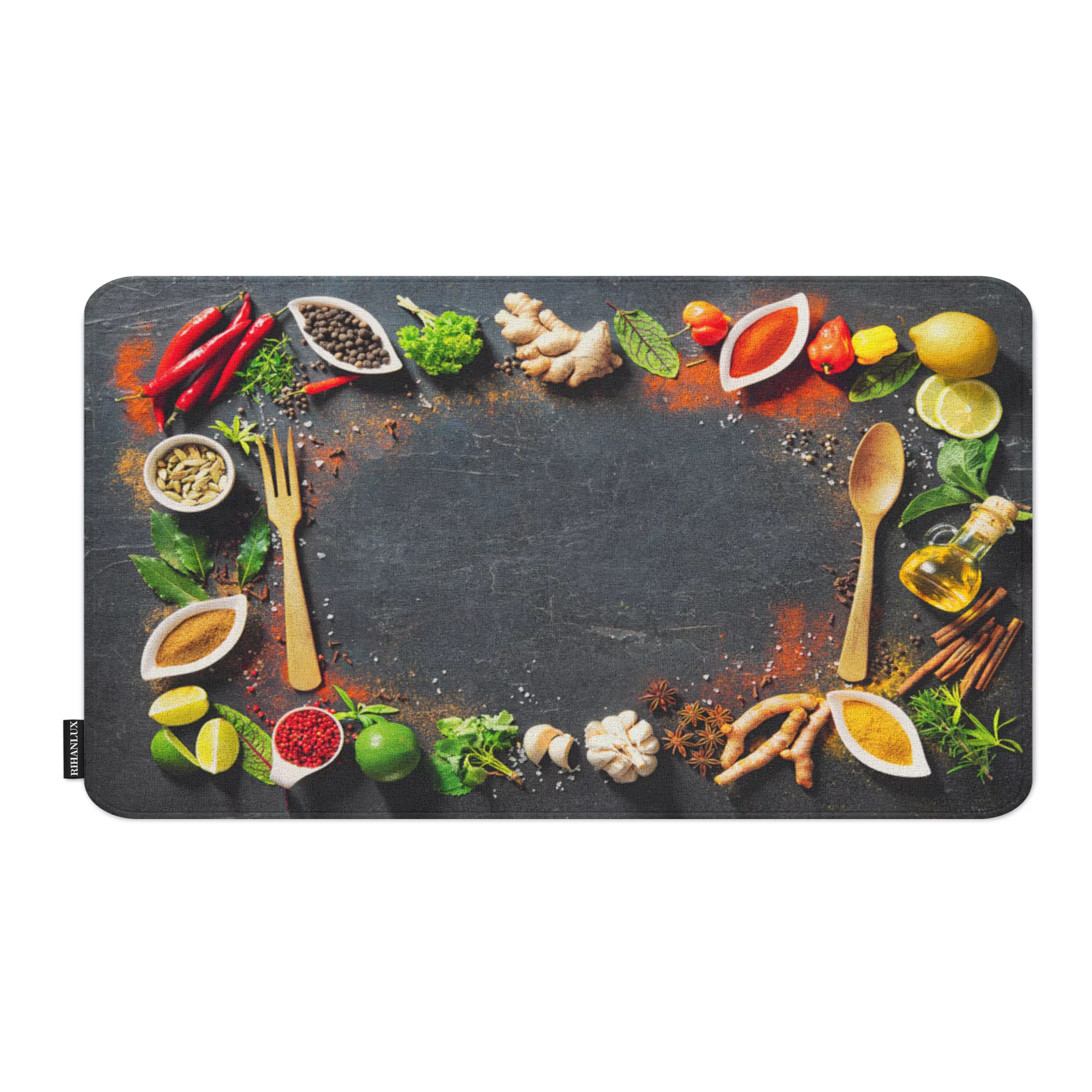 پادری ریحانلوکس مدل مستطیل طرح آشپزخانه کد PADARI-A12 سایز 70x50 سانتی‌متر مناسب برای فضای داخلی